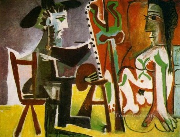 Pablo Picasso Painting - El artista y su modelo L artista et son modele 3 1963 cubista Pablo Picasso